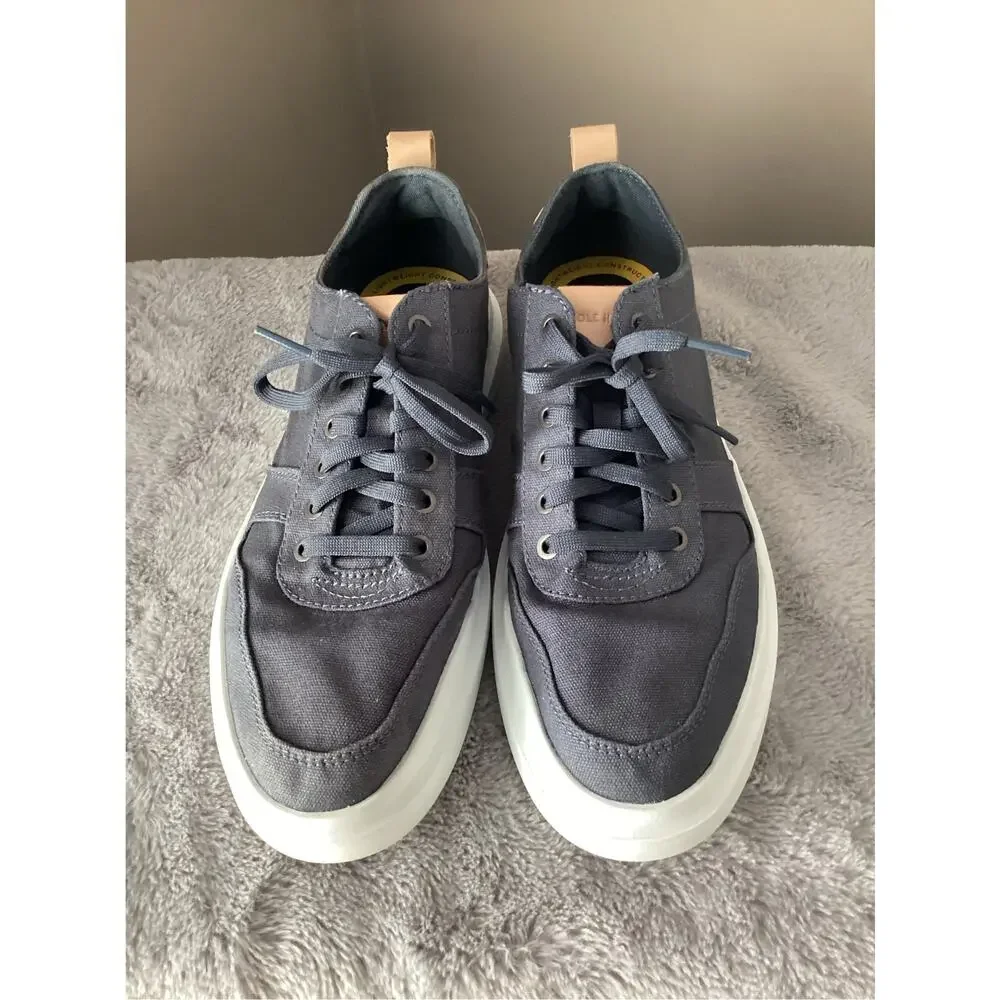 Cole Haan grandpro rally‎ canvas court sneaker gray mens size 8